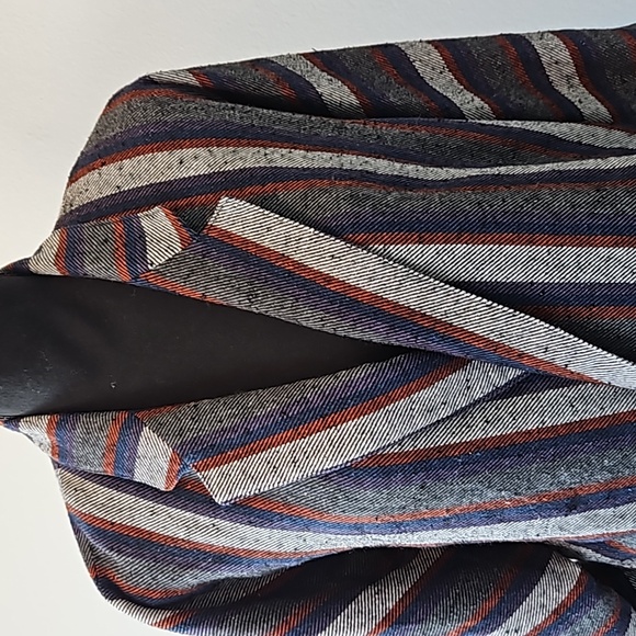 Vintage | 80s Stripped Pocket Blazer | Womens Medium - Picture 4 of 10